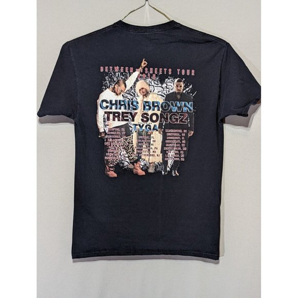 Trey Songz Chris Brown Between The Sheets Concert Band Tour Black Graphic 2015 - Picture 2 of 4